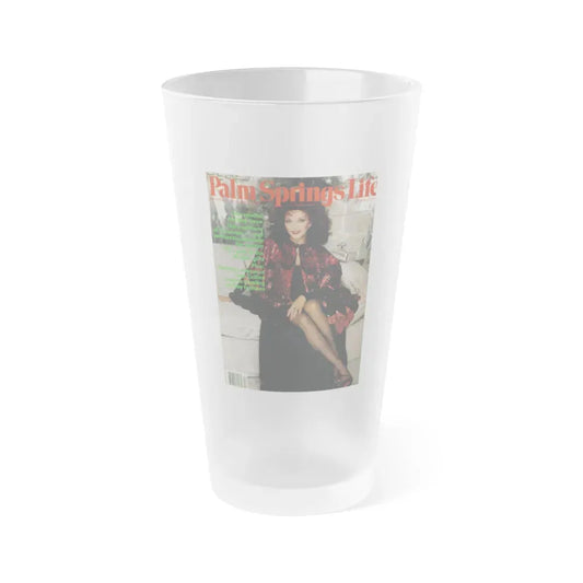 Joan Collins #528 - Mag. Cover (Vintage Female Icon) Frosted Pint Glass 16oz 16oz Frosted - Go Mug Yourself