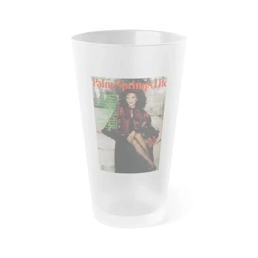 Joan Collins #528 - Mag. Cover (Vintage Female Icon) Frosted Pint Glass 16oz 16oz Frosted - Go Mug Yourself