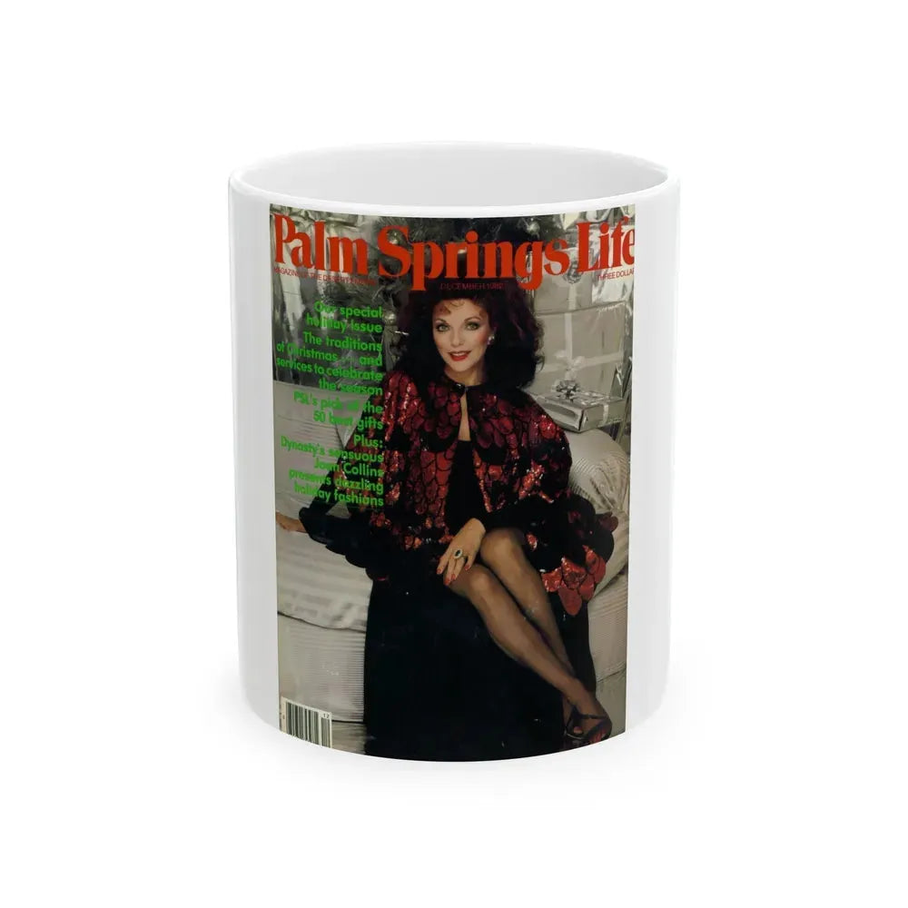 Joan Collins #528 - Mag. Cover (Vintage Female Icon) White Coffee Mug 11oz - Go Mug Yourself