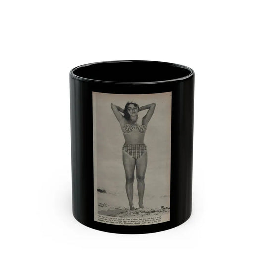 Joan Collins #532 - Modern Screen Mag. July '55 (Vintage Female Icon) Black Coffee Mug 11oz - Go Mug Yourself