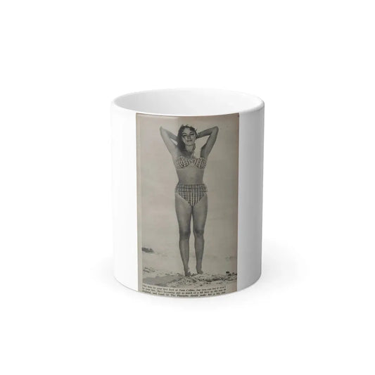 Joan Collins #532 - Modern Screen Mag. July '55 (Vintage Female Icon) Color Changing Coffee Mug 11oz - Go Mug Yourself