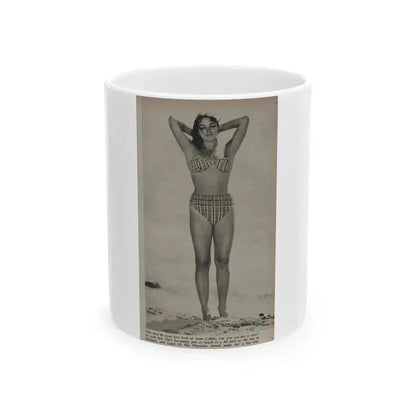 Joan Collins #532 - Modern Screen Mag. July '55 (Vintage Female Icon) White Coffee Mug 11oz - Go Mug Yourself