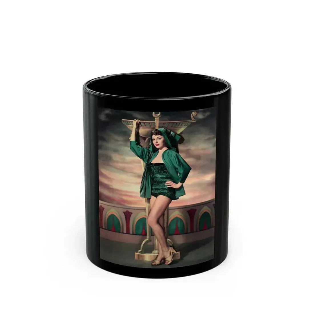 Joan Collins #535 (Vintage Female Icon) Black Coffee Mug 11oz - Go Mug Yourself