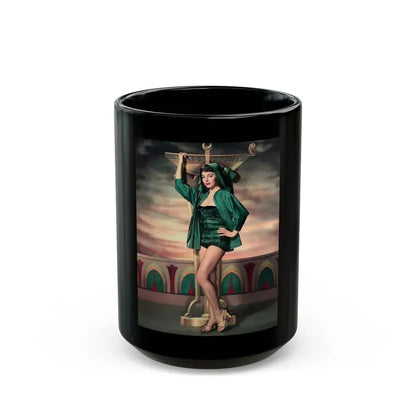 Joan Collins #535 (Vintage Female Icon) Black Coffee Mug 15oz - Go Mug Yourself