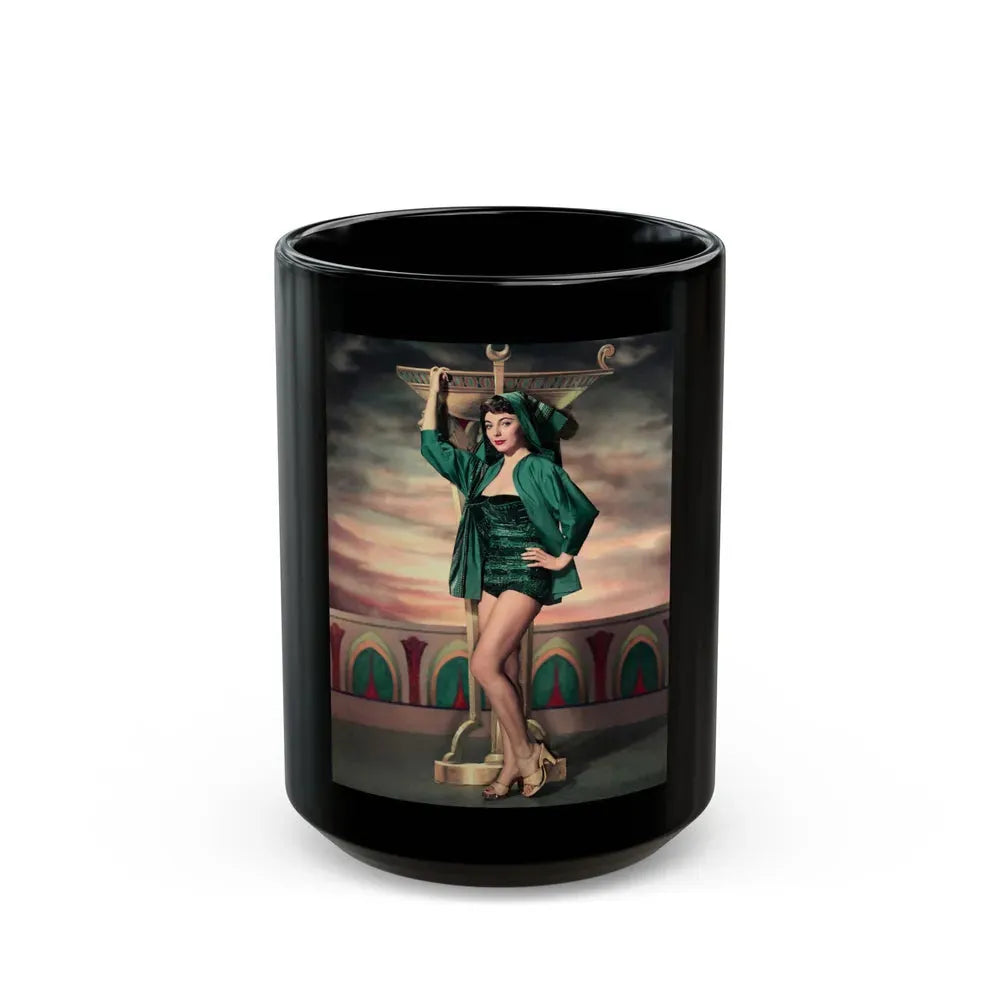 Joan Collins #535 (Vintage Female Icon) Black Coffee Mug 15oz - Go Mug Yourself