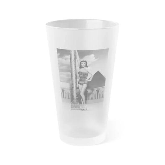 Joan Collins #537 (Vintage Female Icon) Frosted Pint Glass 16oz 16oz Frosted - Go Mug Yourself