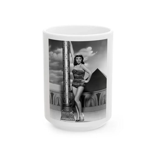 Joan Collins #537 (Vintage Female Icon) White Coffee Mug 15oz - Go Mug Yourself