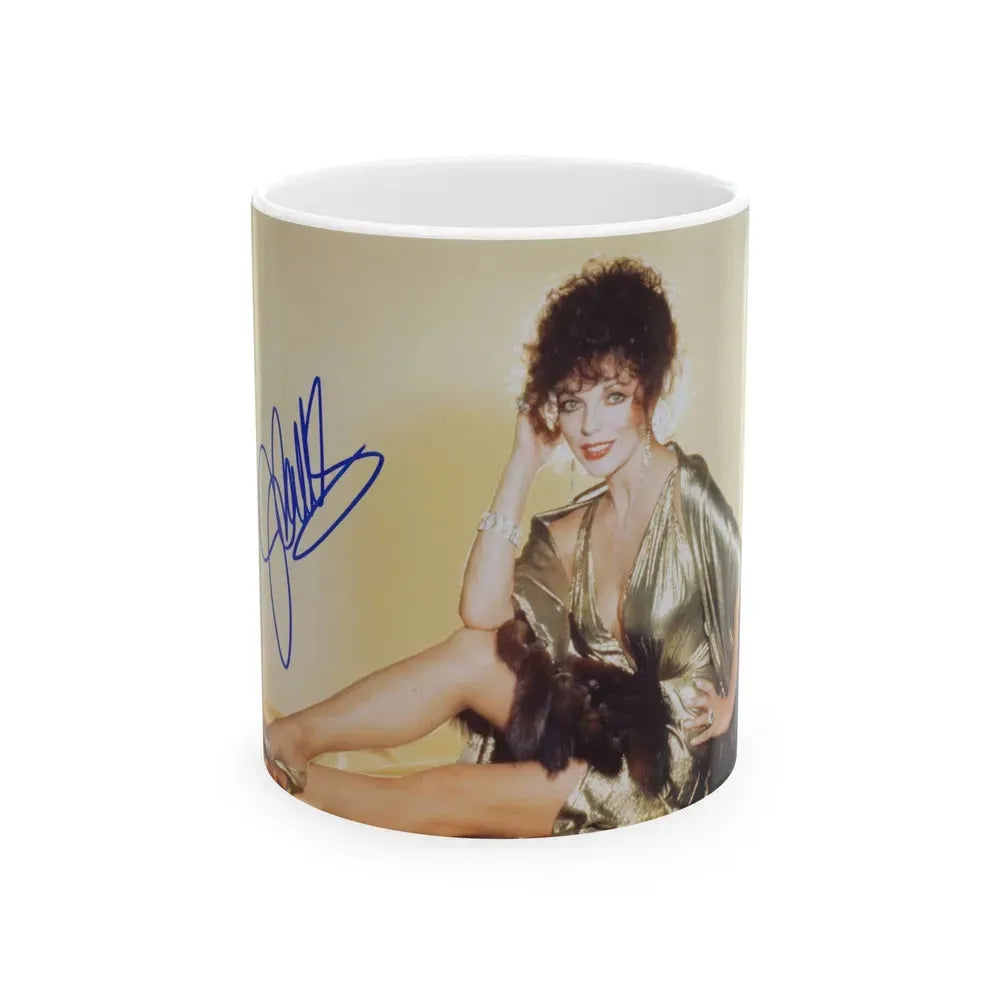Joan Collins #538 (Vintage Female Icon) White Coffee Mug 11oz - Go Mug Yourself