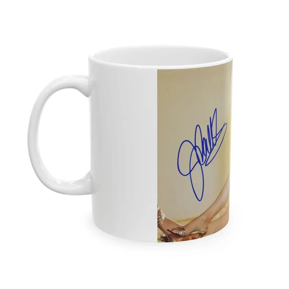 Joan Collins #538 (Vintage Female Icon) White Coffee Mug - Go Mug Yourself