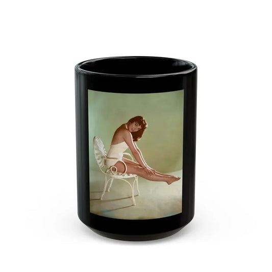 Joan Collins #539 (Vintage Female Icon) Black Coffee Mug 15oz - Go Mug Yourself