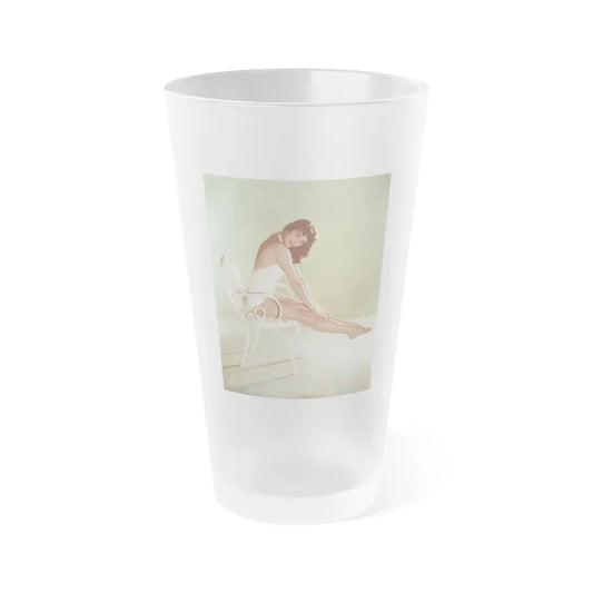 Joan Collins #539 (Vintage Female Icon) Frosted Pint Glass 16oz 16oz Frosted - Go Mug Yourself