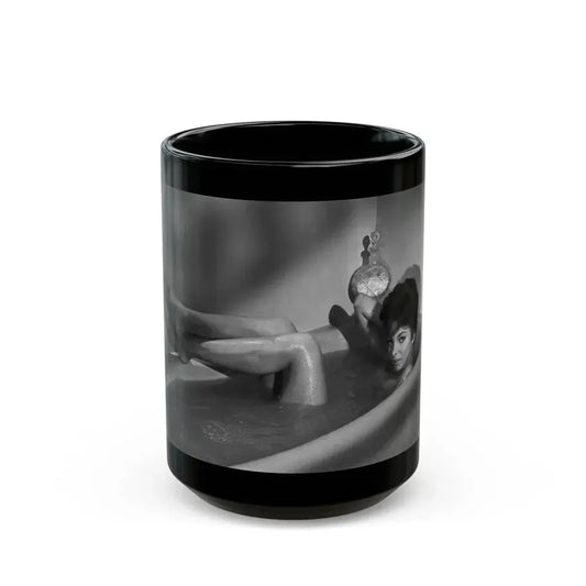 Joan Collins #540 (Vintage Female Icon) Black Coffee Mug 15oz - Go Mug Yourself