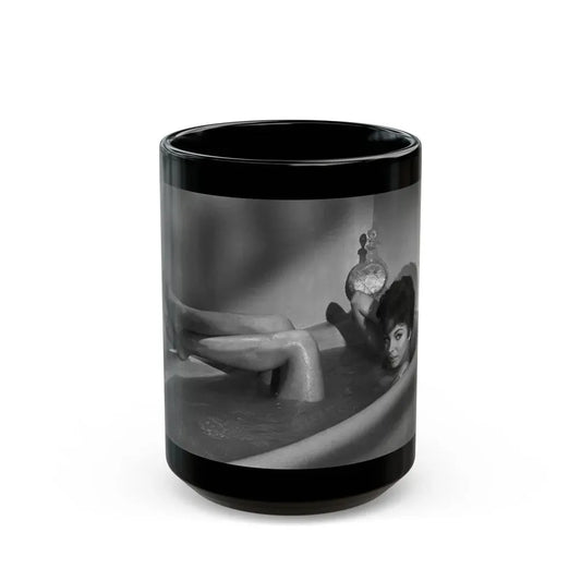 Joan Collins #540 (Vintage Female Icon) Black Coffee Mug 15oz - Go Mug Yourself