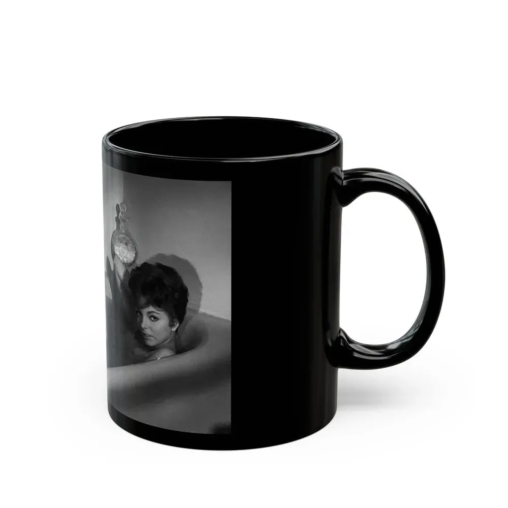Joan Collins #540 (Vintage Female Icon) Black Coffee Mug - Go Mug Yourself