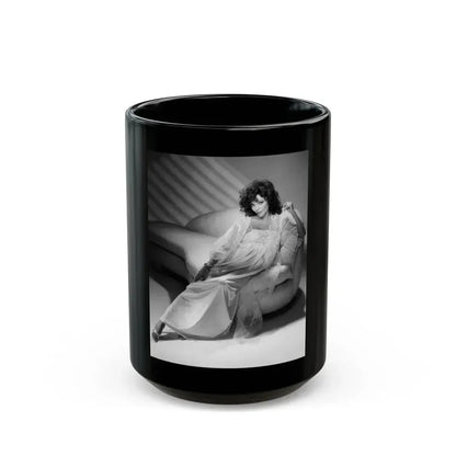 Joan Collins #547 (Vintage Female Icon) Black Coffee Mug 15oz - Go Mug Yourself
