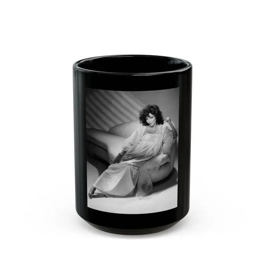 Joan Collins #547 (Vintage Female Icon) Black Coffee Mug 15oz - Go Mug Yourself