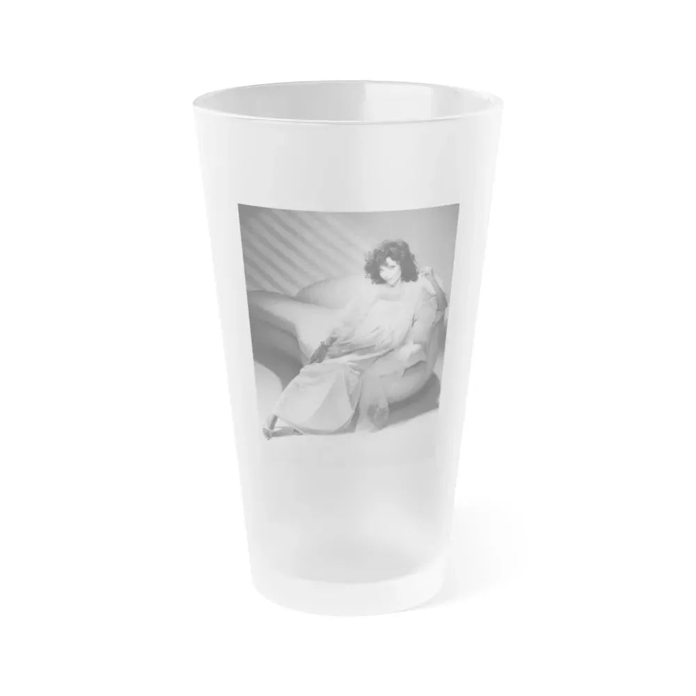 Joan Collins #547 (Vintage Female Icon) Frosted Pint Glass 16oz 16oz Frosted - Go Mug Yourself