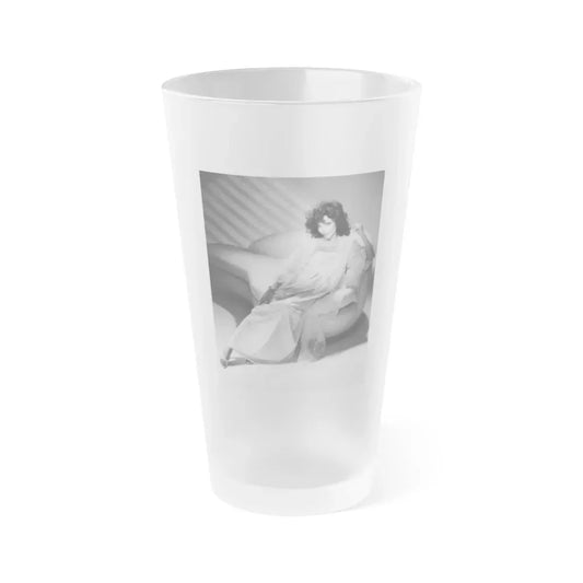 Joan Collins #547 (Vintage Female Icon) Frosted Pint Glass 16oz 16oz Frosted - Go Mug Yourself