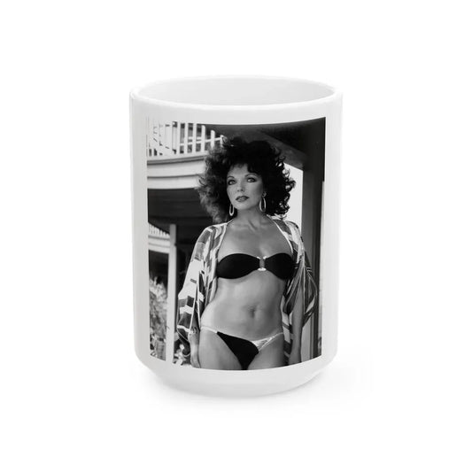 Joan Collins #548 (Vintage Female Icon) White Coffee Mug 15oz - Go Mug Yourself