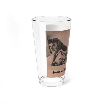 Joan Collins #550 - Photo Digest Mag. Jan. '56 - 1 B&W Centerfold Photo & Caption (Vintage Female Icon) Pint Glass 16oz - Go Mug Yourself