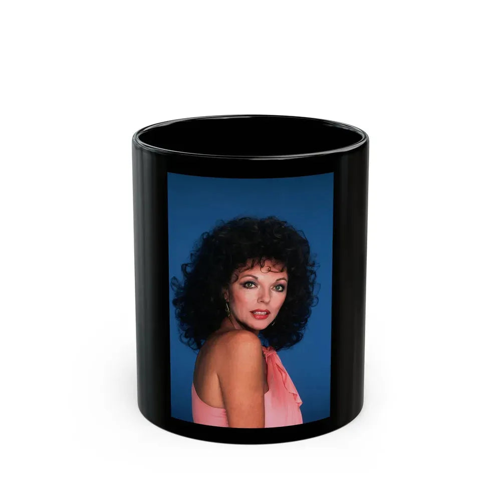 Joan Collins #555 (Vintage Female Icon) Black Coffee Mug 11oz - Go Mug Yourself