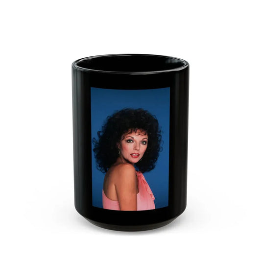 Joan Collins #555 (Vintage Female Icon) Black Coffee Mug 15oz - Go Mug Yourself