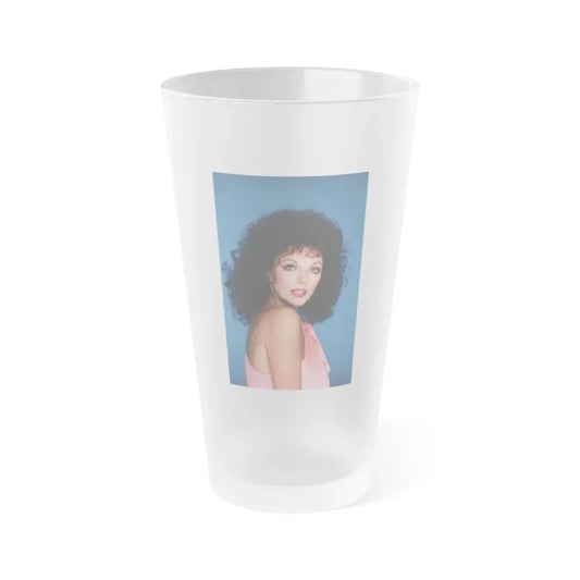 Joan Collins #555 (Vintage Female Icon) Frosted Pint Glass 16oz 16oz Frosted - Go Mug Yourself