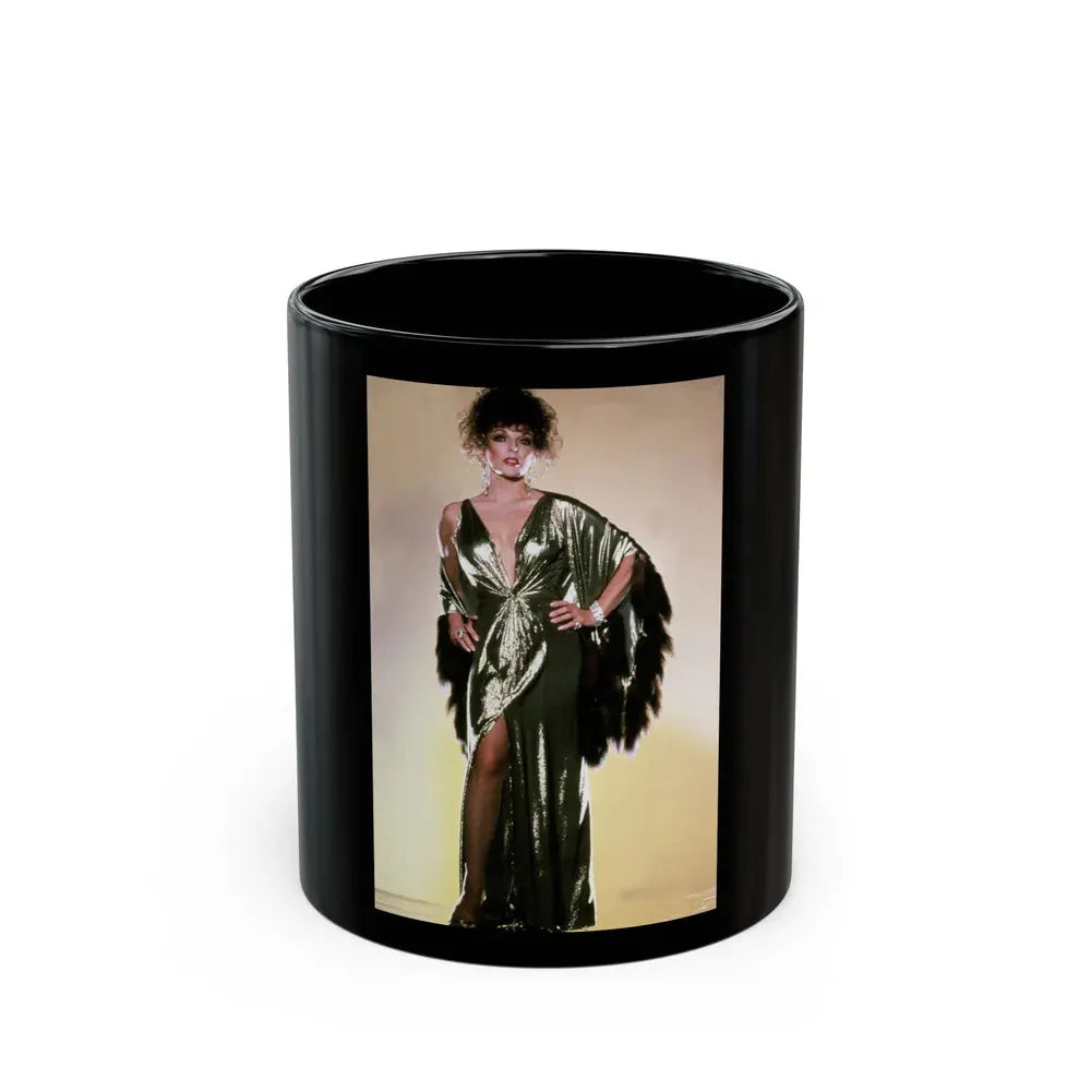 Joan Collins #556 (Vintage Female Icon) Black Coffee Mug 11oz - Go Mug Yourself