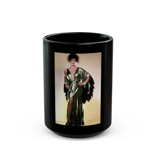 Joan Collins #556 (Vintage Female Icon) Black Coffee Mug 15oz - Go Mug Yourself