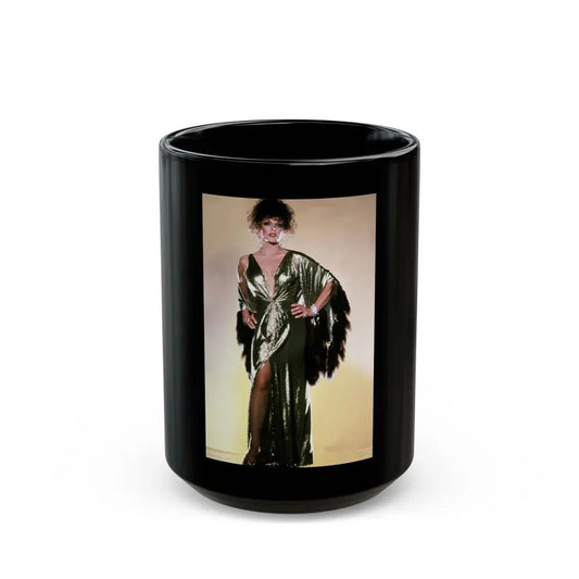Joan Collins #556 (Vintage Female Icon) Black Coffee Mug 15oz - Go Mug Yourself