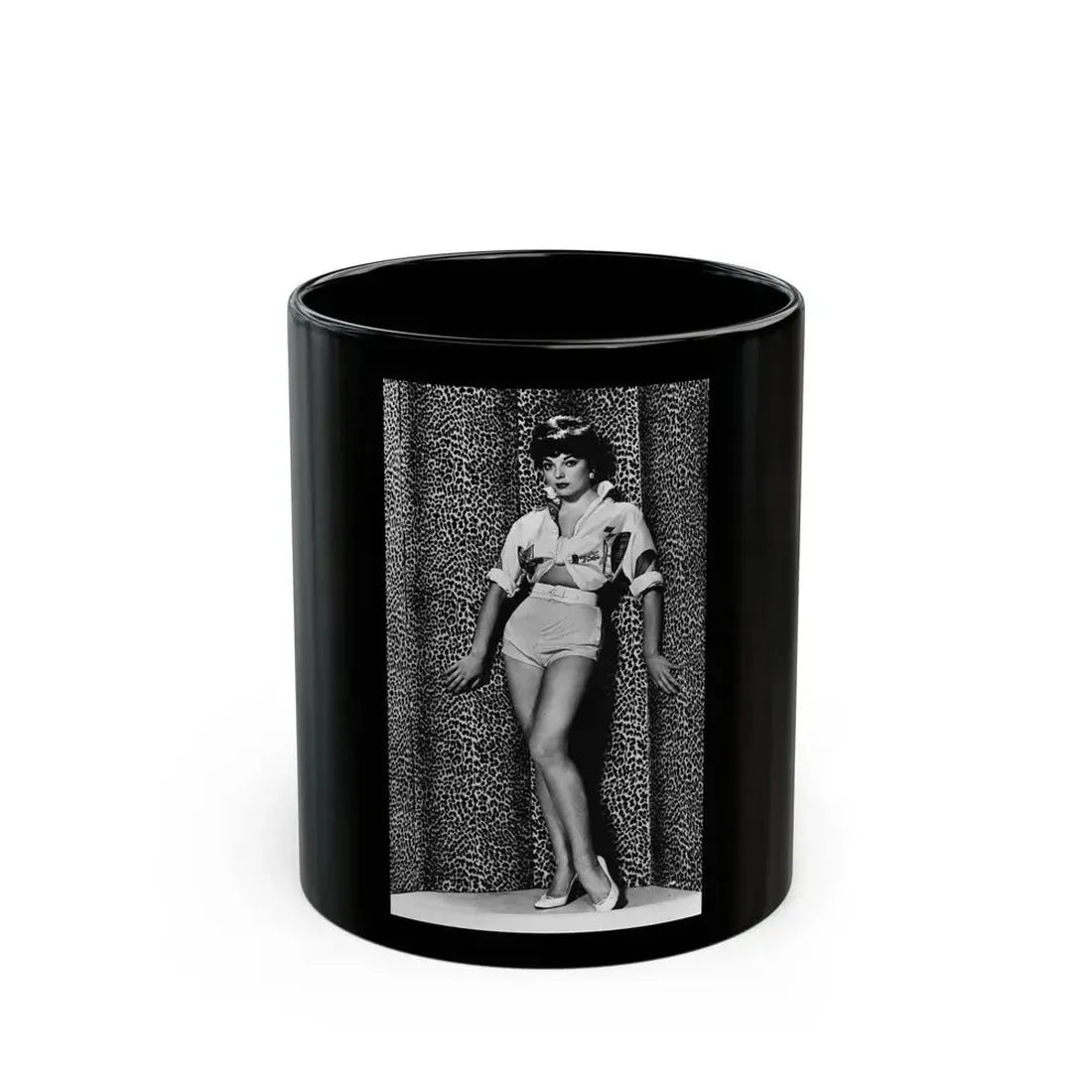 Joan Collins #557 (Vintage Female Icon) Black Coffee Mug 11oz - Go Mug Yourself
