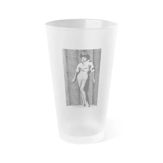 Joan Collins #557 (Vintage Female Icon) Frosted Pint Glass 16oz 16oz Frosted - Go Mug Yourself