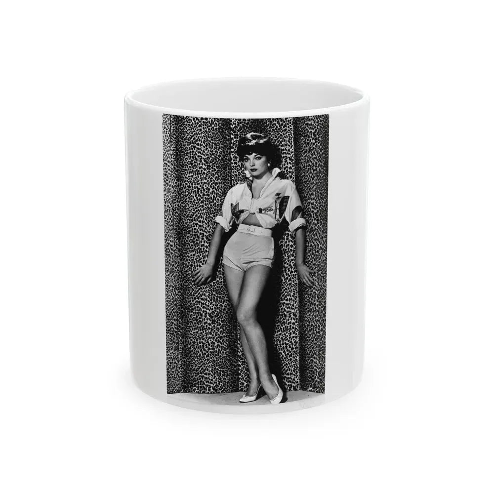 Joan Collins #557 (Vintage Female Icon) White Coffee Mug 11oz - Go Mug Yourself