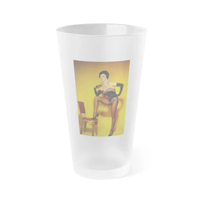 Joan Collins #562 (Vintage Female Icon) Frosted Pint Glass 16oz 16oz Frosted - Go Mug Yourself