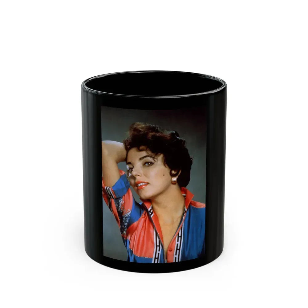 Joan Collins #563 (Vintage Female Icon) Black Coffee Mug 11oz - Go Mug Yourself