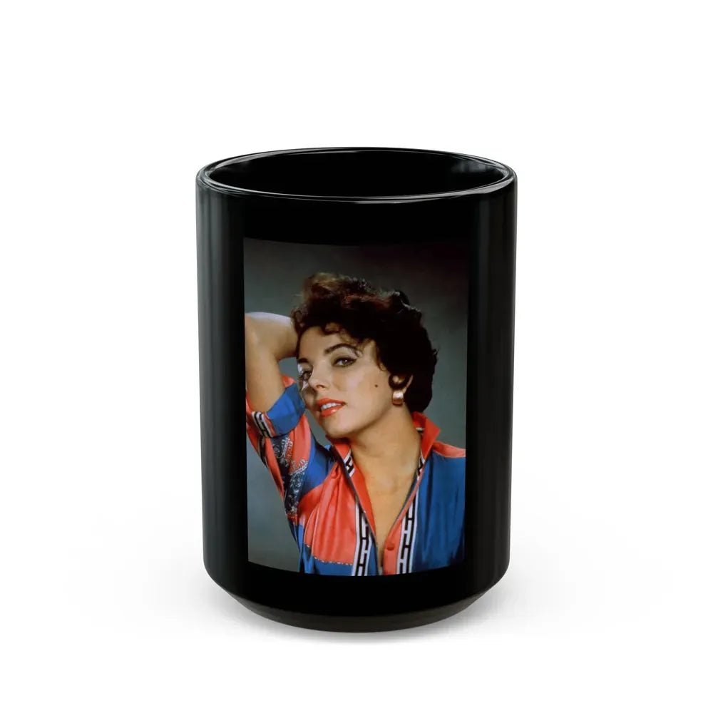 Joan Collins #563 (Vintage Female Icon) Black Coffee Mug 15oz - Go Mug Yourself