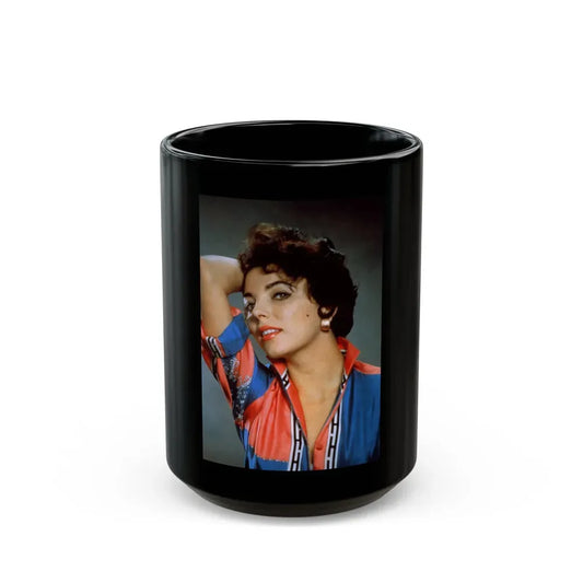 Joan Collins #563 (Vintage Female Icon) Black Coffee Mug 15oz - Go Mug Yourself