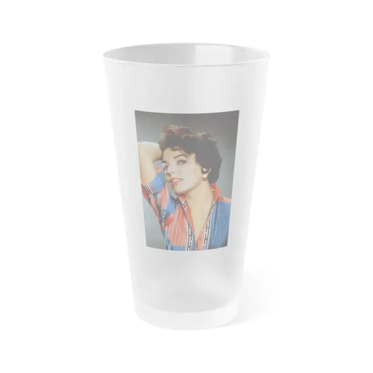 Joan Collins #563 (Vintage Female Icon) Frosted Pint Glass 16oz 16oz Frosted - Go Mug Yourself