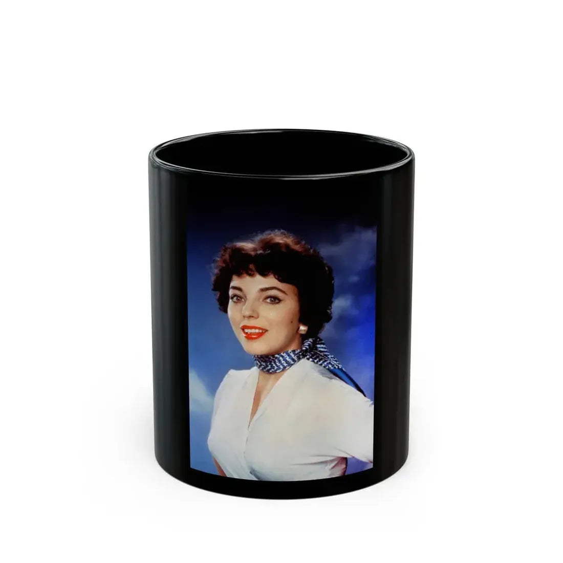 Joan Collins #564 (Vintage Female Icon) Black Coffee Mug 11oz - Go Mug Yourself