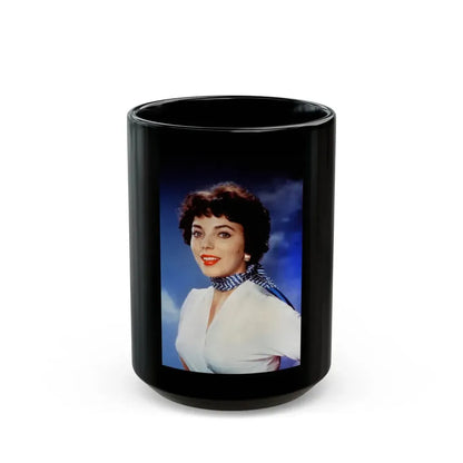 Joan Collins #564 (Vintage Female Icon) Black Coffee Mug 15oz - Go Mug Yourself