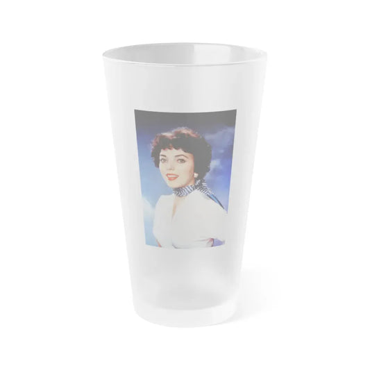 Joan Collins #564 (Vintage Female Icon) Frosted Pint Glass 16oz 16oz Frosted - Go Mug Yourself