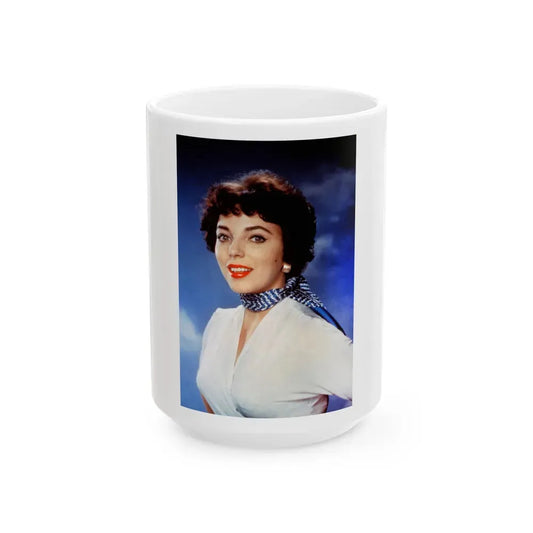Joan Collins #564 (Vintage Female Icon) White Coffee Mug 15oz - Go Mug Yourself