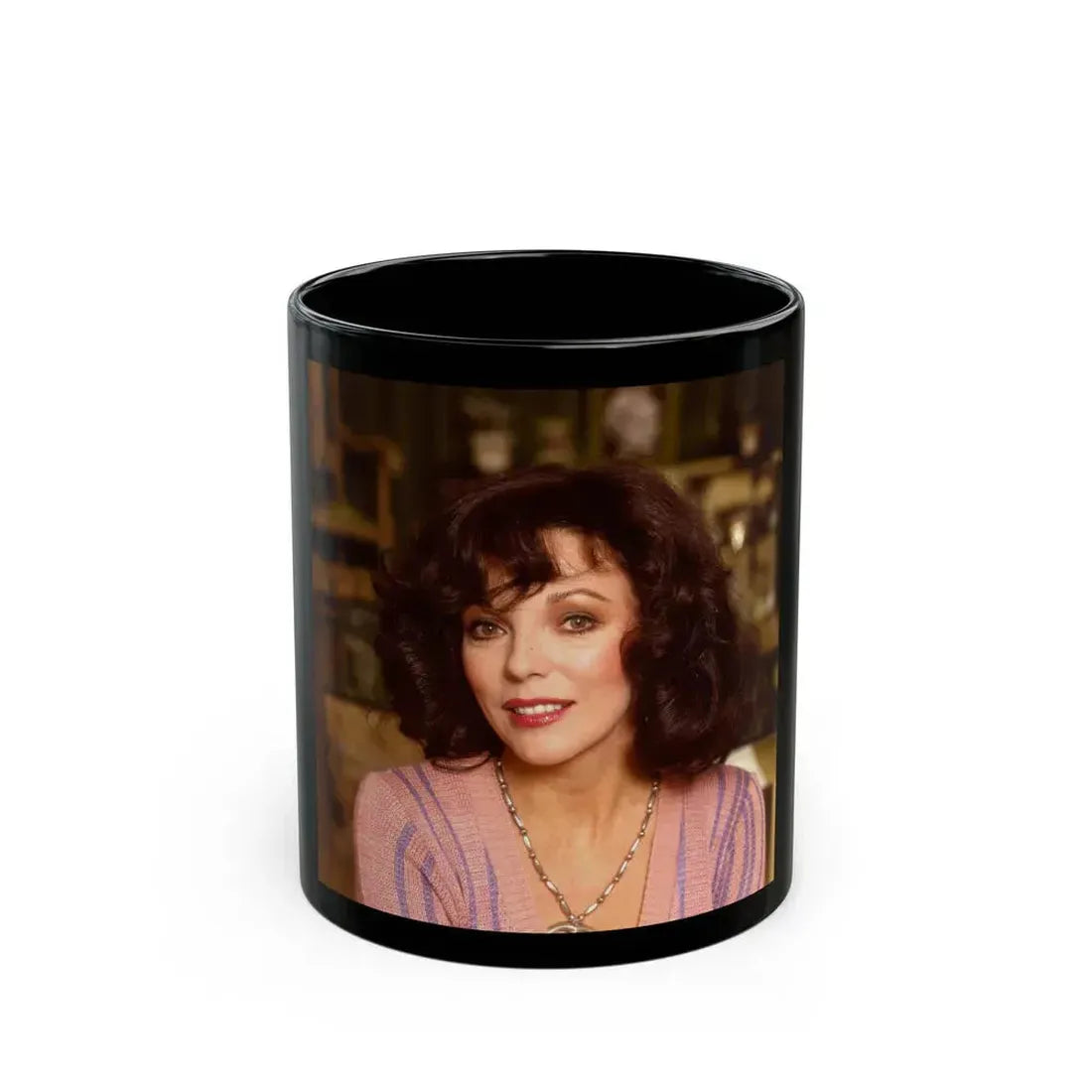 Joan Collins #565 (Vintage Female Icon) Black Coffee Mug 11oz - Go Mug Yourself