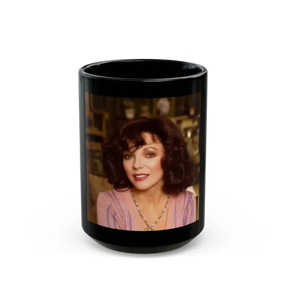Joan Collins #565 (Vintage Female Icon) Black Coffee Mug 15oz - Go Mug Yourself