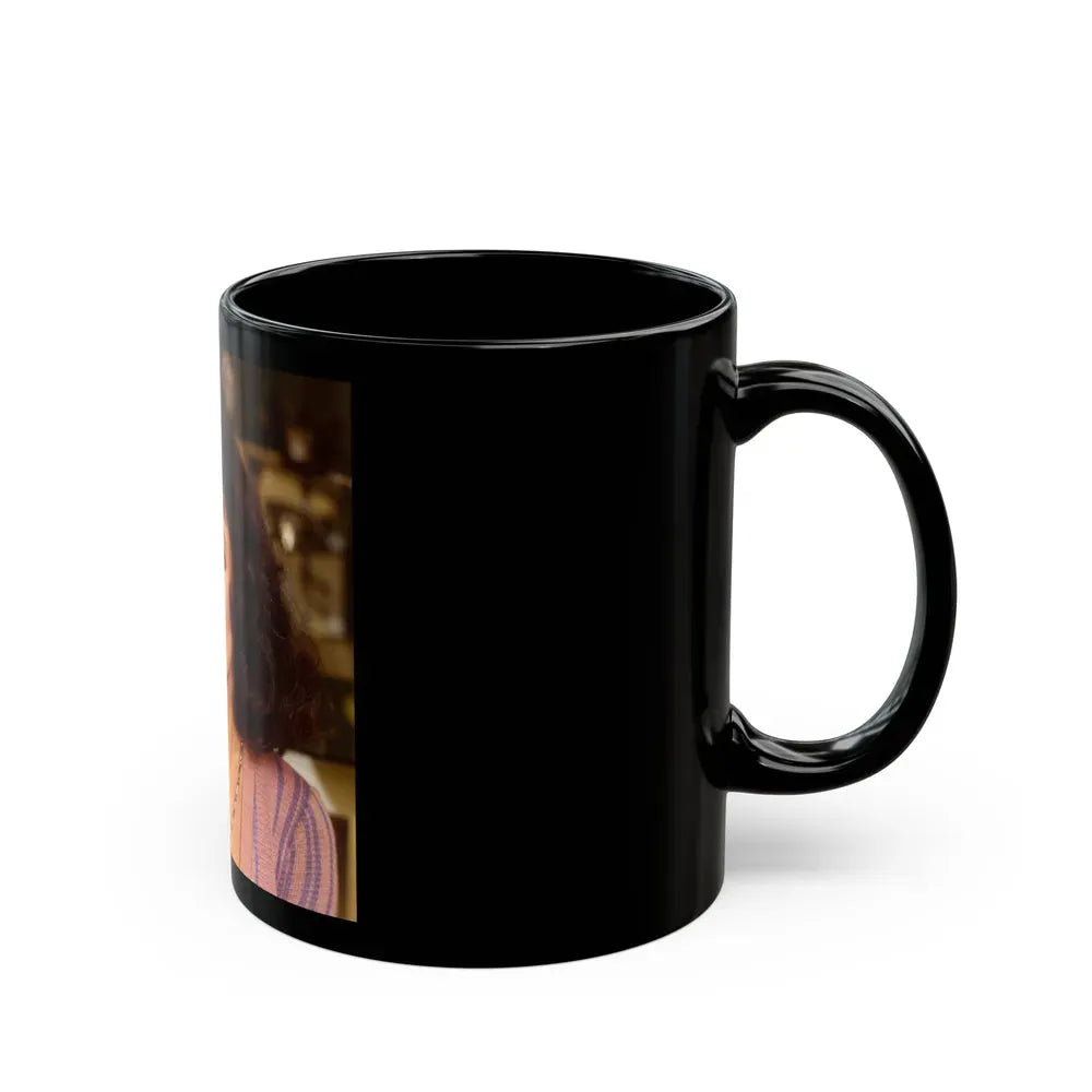 Joan Collins #565 (Vintage Female Icon) Black Coffee Mug - Go Mug Yourself