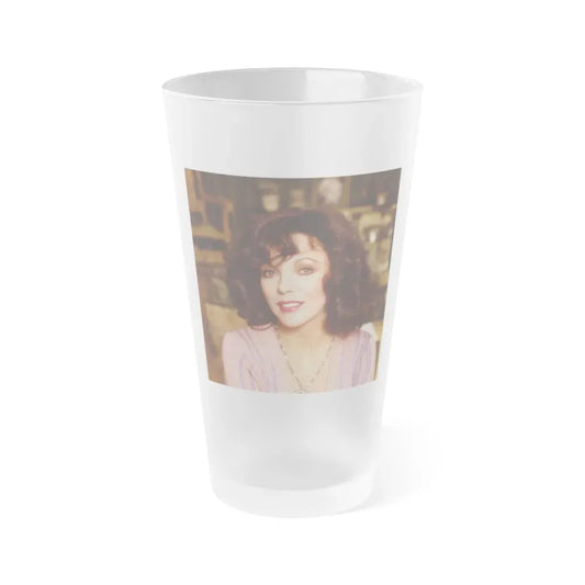 Joan Collins #565 (Vintage Female Icon) Frosted Pint Glass 16oz 16oz Frosted - Go Mug Yourself