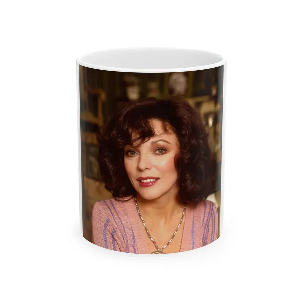 Joan Collins #565 (Vintage Female Icon) White Coffee Mug 11oz - Go Mug Yourself