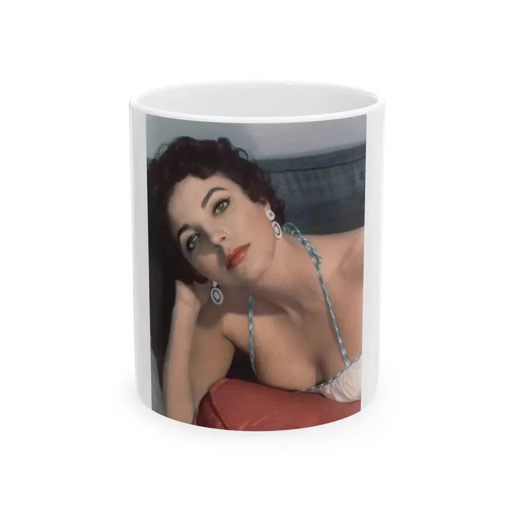 Joan Collins #566 (Vintage Female Icon) White Coffee Mug 11oz - Go Mug Yourself