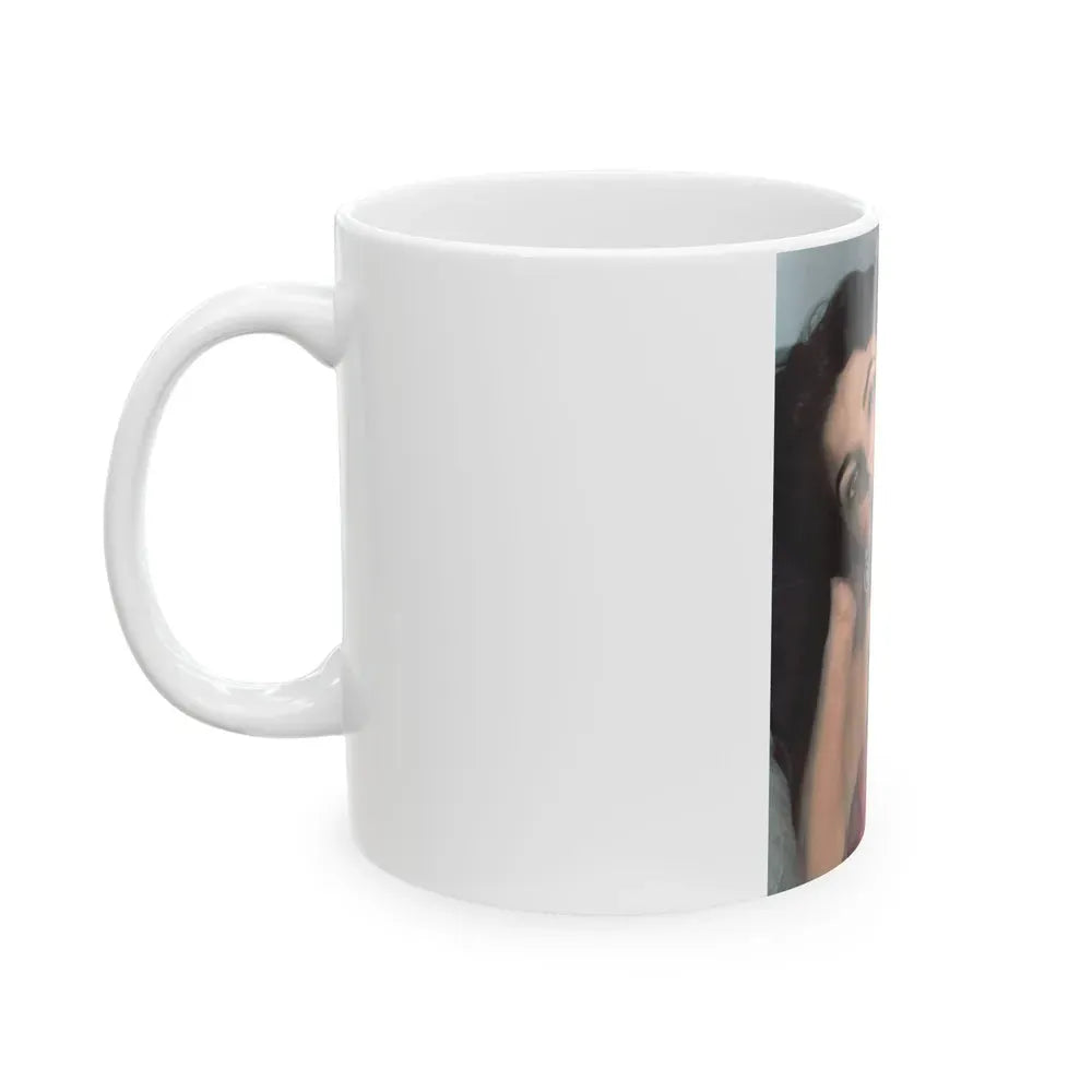 Joan Collins #566 (Vintage Female Icon) White Coffee Mug - Go Mug Yourself