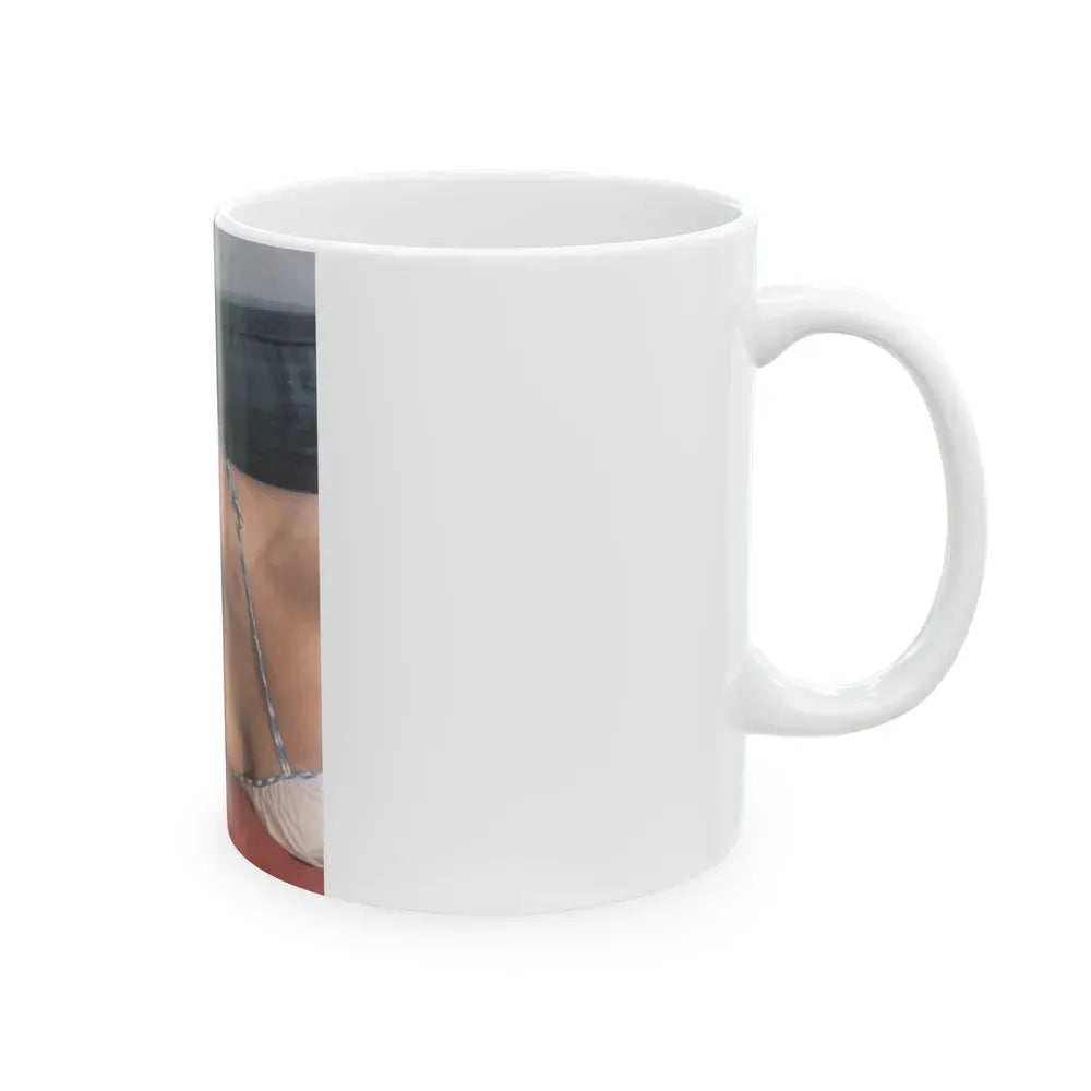 Joan Collins #566 (Vintage Female Icon) White Coffee Mug - Go Mug Yourself